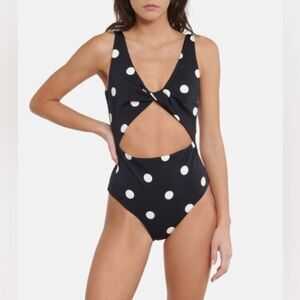 Sir the Label Devin Cut-Out Polka-Dot Swimsuit Retro